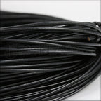 2mm round Greek leather BLACK - 50m COIL
