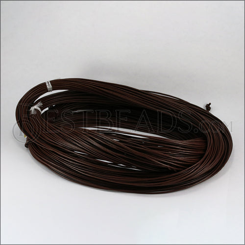 1.5mm round Greek leather MEDIUM BROWN - 50m COIL