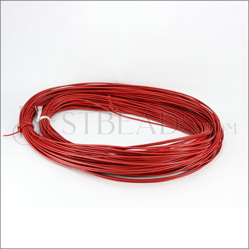 1.5mm round Greek leather RED - 50m COIL