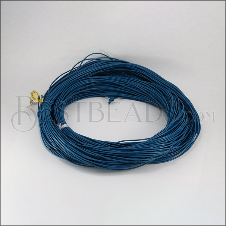 1.5mm round Greek leather OCEAN - 50m COIL