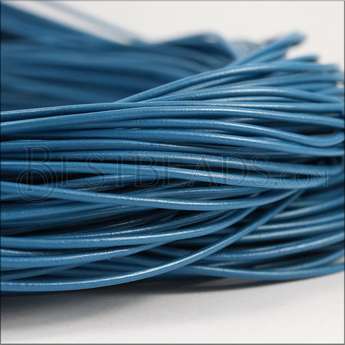 1.5mm round Greek leather OCEAN - 50m COIL
