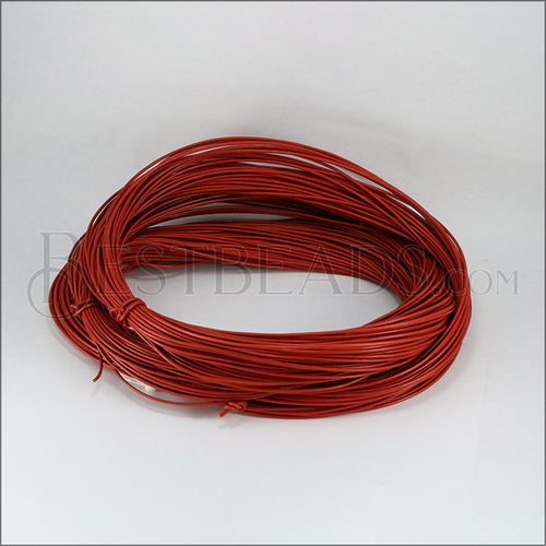 1.5mm round Greek leather CORAL - 50m COIL