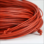 2mm round Greek leather ORANGE - 50m COIL