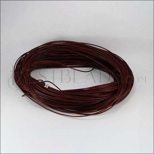 1.5mm round Greek leather BURGUNDY - 50m COIL