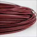 2mm round Greek leather PLUM - 50m COIL