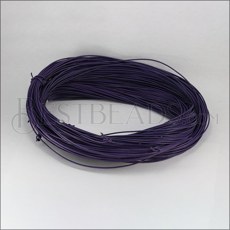 1.5mm round Greek leather PURPLE - 50m COIL