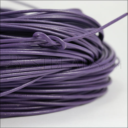 1.5mm round Greek leather PURPLE - 50m COIL