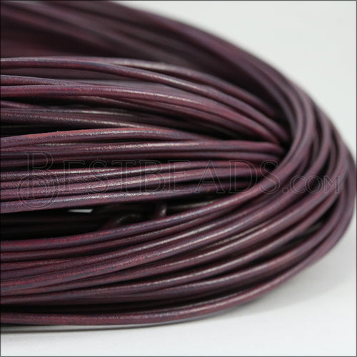 1.5mm round Greek leather VIOLET - 50m COIL