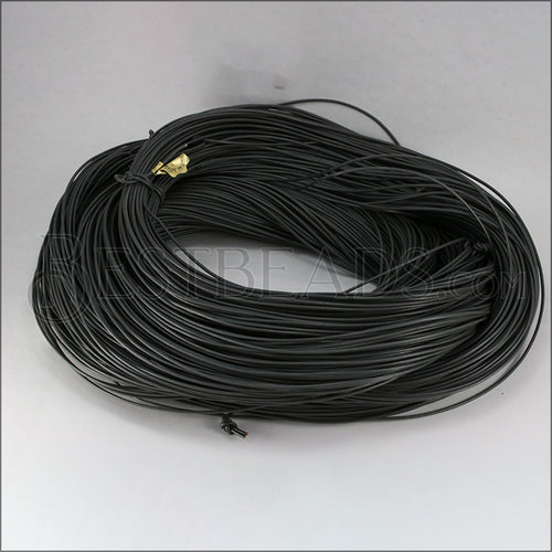 1.5mm round Greek leather GREY - 50m COIL