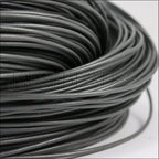 1.5mm round Greek leather GREY - 50m COIL