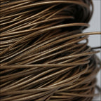 2mm round Greek leather METALLIC BRONZE - 50m COIL