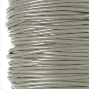 1.9mm round Greek leather dyed GREY - 50m SPOOL