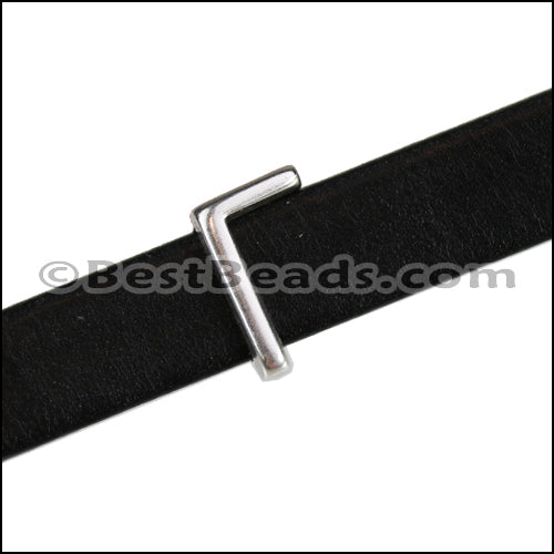 10mm flat GREEK GAMMA spacer ANT. SILVER - 10 pcs