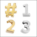 5mm flat HASHTAG # grip-it slider GOLD - 10 pcs