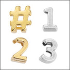 5mm flat HASHTAG # grip-it slider GOLD - 10 pcs