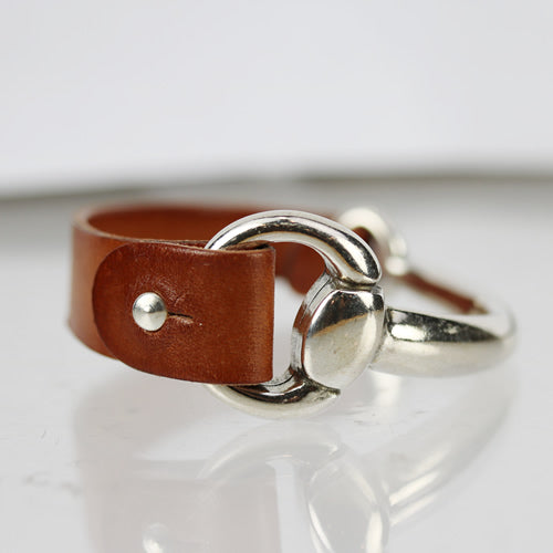 10mm flat HALF BRACELET STIRRUP clasp ANTIQUE SILVER - piece