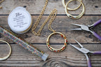 MEDIUM IRREGULAR RING slider SHINY GOLD - 5 pcs