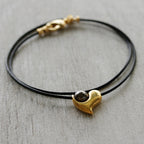 6mm Heart Bead Frame Bead SHINY GOLD - 10 pcs