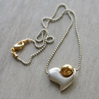 10mm Heart Bead Frame SHINY GOLD - 10 pcs