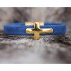 Regaliz® CURVED CROSS spacer ANT. BRASS - 10 pcs