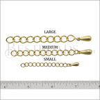 2" Extension Chain RHODIUM - 50 pcs