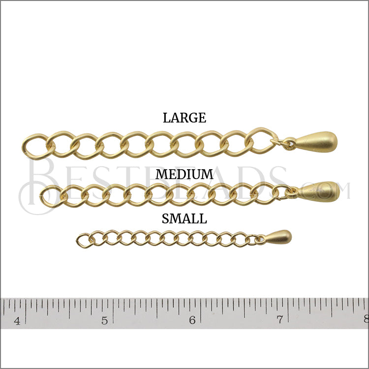2" Extension Chain MATTE GOLD - 50 pcs