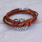 Multi LEOPARD : STRIPES reversible ring ANTIQUE SILVER - 10 pcs