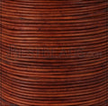 2mm round Indian leather - BROWN DIST. RED - 100m spool