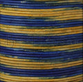 2mm round Indian leather - BLUE THREE TONE - 100m spool