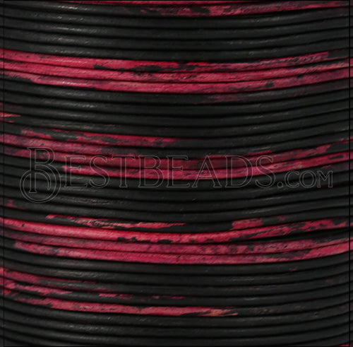 1.5mm round Indian leather - ARTISTIC PINK - 100m spool