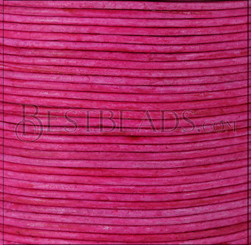 1.5mm round Indian leather - BARBIE PINK - 100m spool