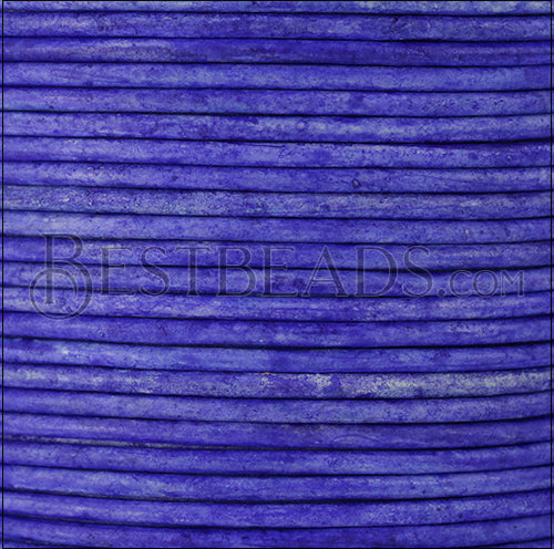 1.5mm round Indian leather - VIOLET VAPOR - 100m spool