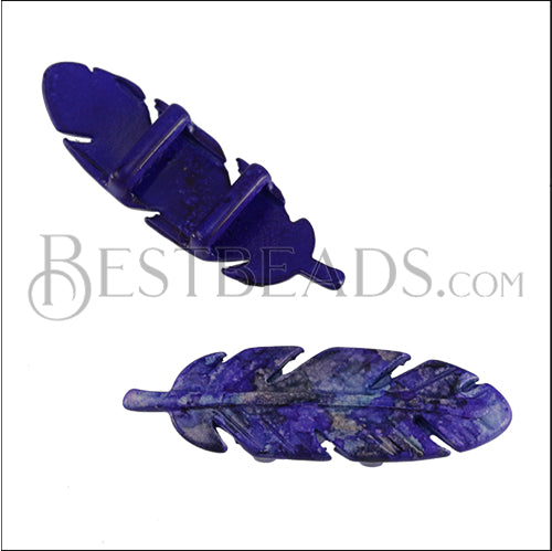 10mm flat INKED FEATHER VIOLET - 5 pcs