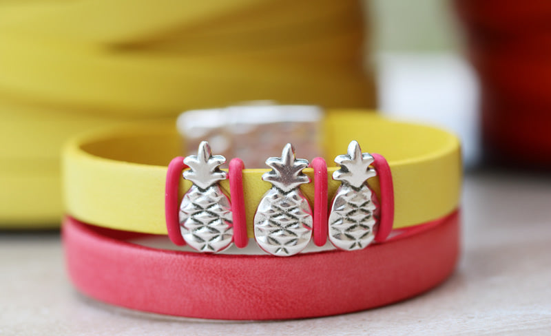 10mm flat ITALIAN DOLCE leather LEMON - meter