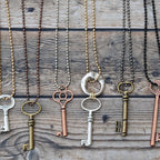 Pewter Key Charm 31 ANTIQUE COPPER - piece