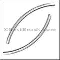 2mm x 48mm KEEGAN TUBE slider bead ANT SILVER - 10 pcs