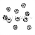 3mm Round REGAL bead ANT SILVER - 10 pcs