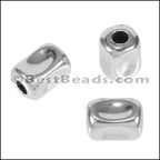 3mm round CONCAVE bead ANT SILVER - 10 pcs