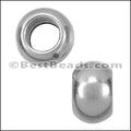 5mm round PLAIN bead ANT SILVER - 10 pcs