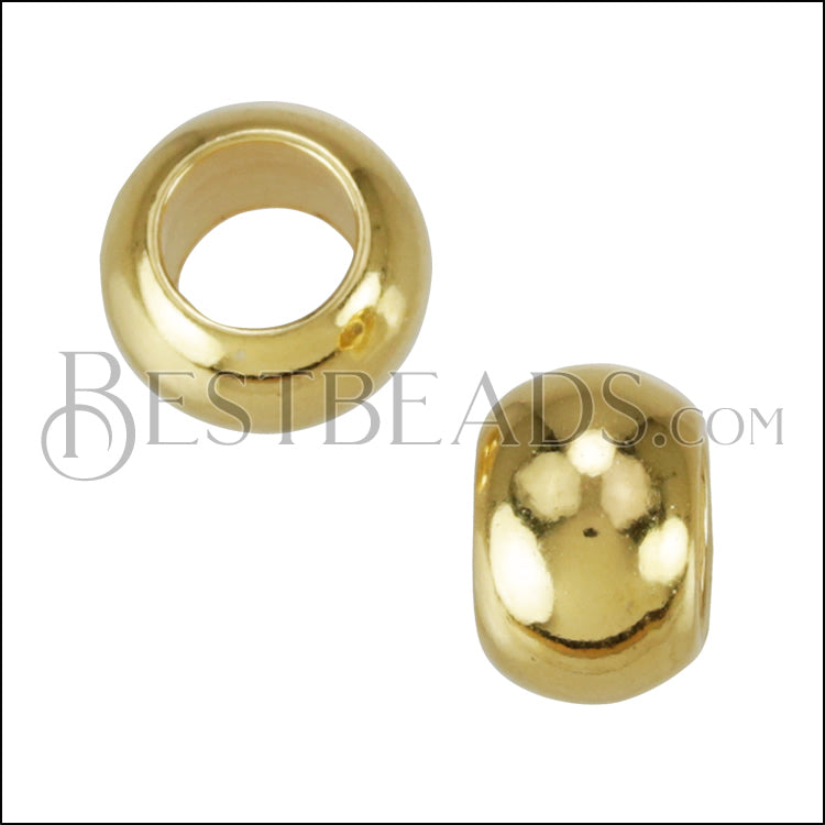 5mm round PLAIN bead SHINY GOLD - 10 pcs