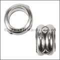 8mm round MOROCCAN RING bead ANT SILVER - 10 pcs