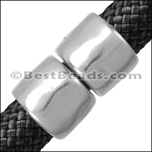 10mm round HAMMERED magnetic clasp ANT BRASS - 5 pcs