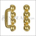 10mm flat 4 DOT BAR spacer SHINY GOLD - 10 pcs