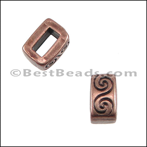 5mm flat WAVE spacer ANT COPPER - 10 pcs