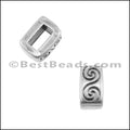5mm flat WAVE spacer ANT SILVER - 10 pcs