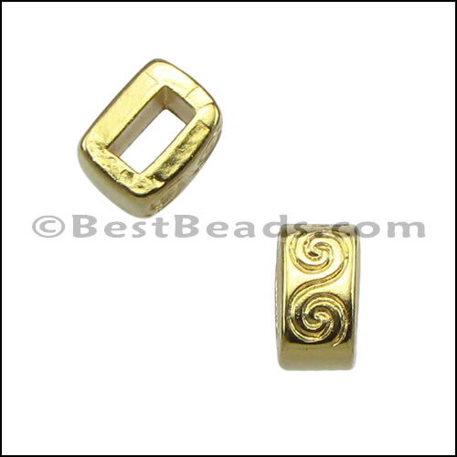 5mm flat WAVE spacer GOLD - 10 pcs