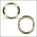 10mm flat LARGE HAMMERED RING spacer ANT BRASS - 5 pcs