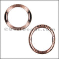 10mm flat LARGE HAMMERED RING spacer ANT COPPER -5 pcs