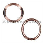 10mm flat LARGE HAMMERED RING spacer ANT COPPER -5 pcs