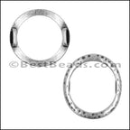 10mm flat LARGE HAMMERED RING spacer ANT SILVER - 5 pcs